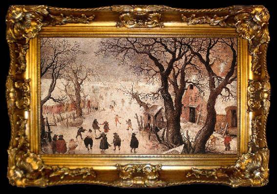 framed  Hendrick Avercamp Winter Landscape, ta009-2